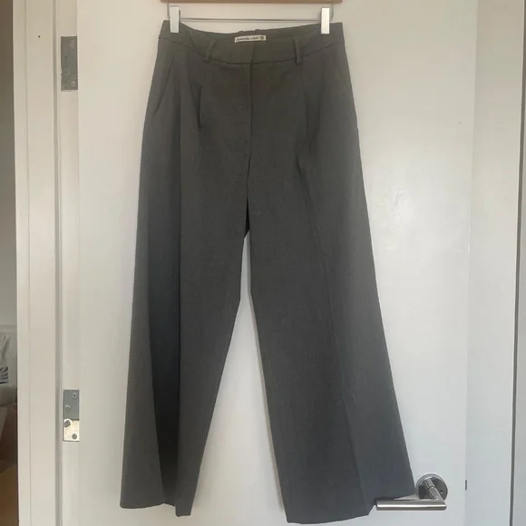 Abercrombie Mid Rise Tailored Wide Leg Pant - Picture 2 of 3